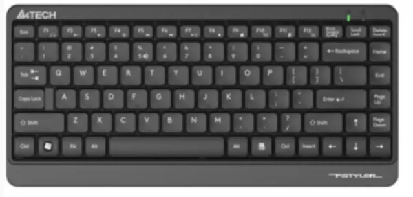 A4 Tech OUTLET A4-FG1112 A4Tech Fstyler Bezicna tastatura US-LAYOUT- USB,Black Slika 1