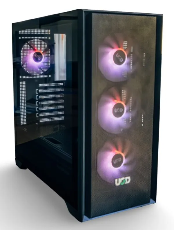 UGD Kuciste Tracer 2234 PSU-650W G650 ATX, providna stranica, ugradjena 4xRGB kulera, Crno SA NAPAJANJEM Slika 1