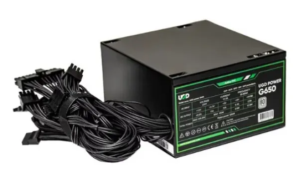 UGD Kuciste Tracer 2234 PSU-650W G650 ATX, providna stranica, ugradjena 4xRGB kulera, Crno SA NAPAJANJEM Slika 7