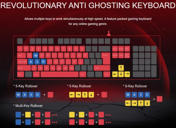 A4 TECH A4-B120N A4Tech Bloody NEON efekt, Gejmerska tastatura USB, US, Crna Slika 5
