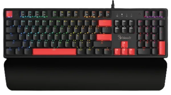 A4 TECH A4-S525N A4Tech Bloody Mehanicka RGB Gejmerska tastatura + Oslonac za zglob Slika 6