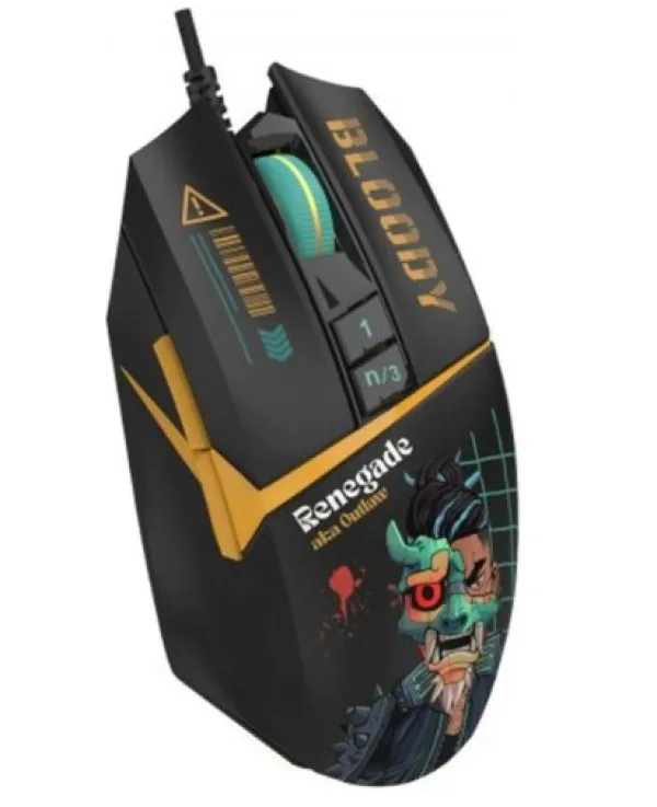 A4 TECH A4-W63 MAX RGB Renegade A4Tech Bloody RGB Gejmerski opticki mis, 2000Hz/100-12.000 Dpi, USB 129mm Slika 9