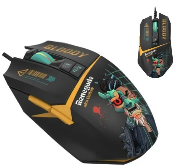 A4 TECH A4-W63 MAX RGB Renegade A4Tech Bloody RGB Gejmerski opticki mis, 2000Hz/100-12.000 Dpi, USB 129mm Slika 5