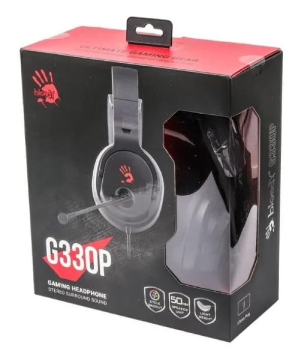 A4 TECH A4-G330P A4Tech Bloody gejmerske slusalice sa mikrofonom, SURROUND, 50mm/16ohm, colorLED, USB+3,5mm Slika 1