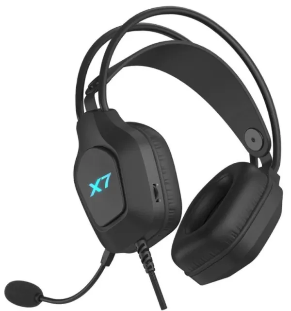 A4 TECH A4-XH-200 A4Tech X7 gejmerske slusalice sa mikrofonom, SURROUND, 50mm/16ohm, USB, LED, Black Slika 4