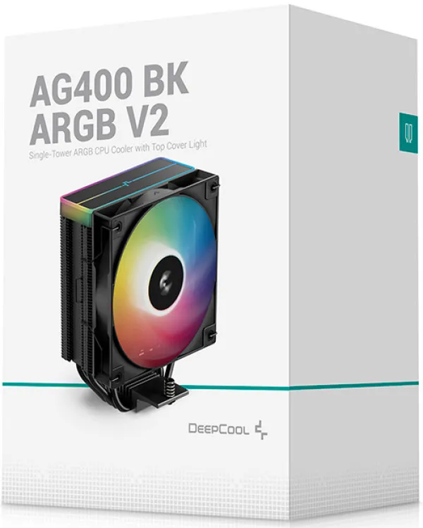 DeepCool AG400 BK ARGB V2, CPU kuler, RGB, 120mm, 500-2100rpm, LGA1700/1200/115X/AM5/AM4 Slika 10