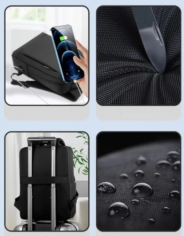 NCC-15-KLB021 Gembird Ranac za laptop 15,6inc 45x28x15cm USB konektor, 600g Slika 1