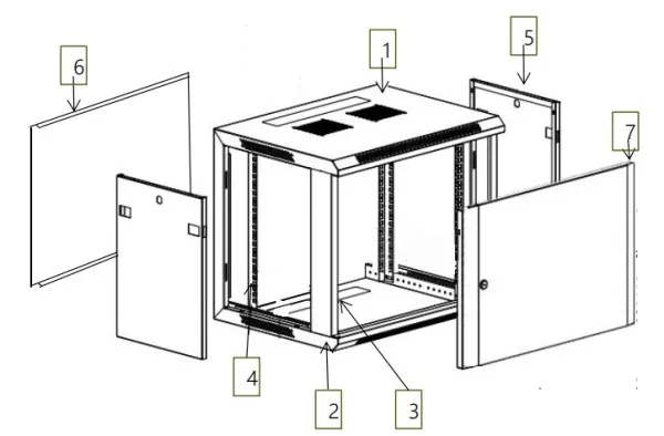 SLT Rek orman 9U 600x450 19 inca Slika 2