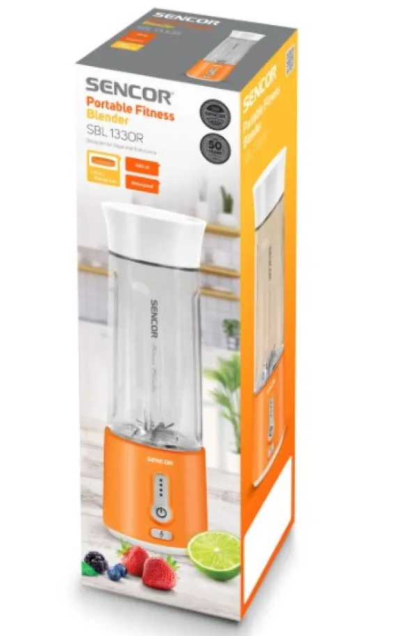 SENCOR SBL 133OR prenosni blender 500ml, 150W, Narandzasta Slika 4