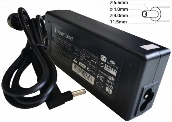 NPA65-195-3330 (HP07) Gembird punjac za laptop 65W-19.5V-3.33A, 4.5x3.0mm PIN blue(Alt=DE11) Slika 1