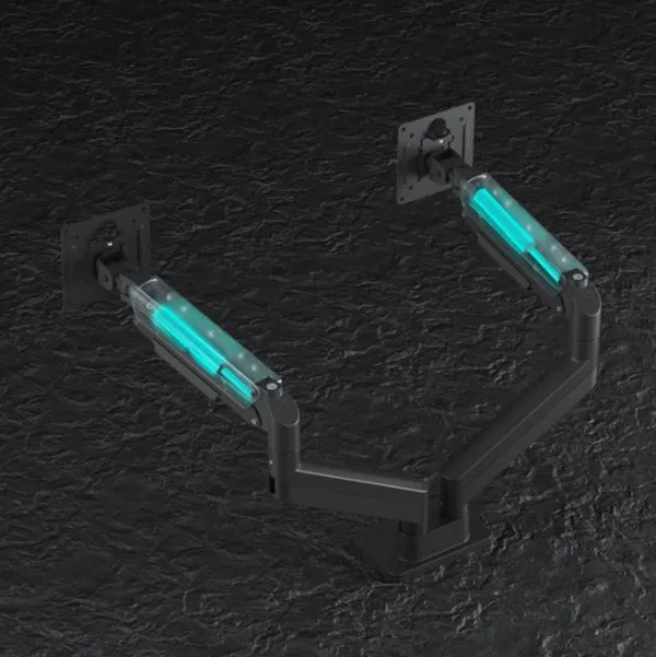 MA-DA2-06 Gembird Podesivi dupli stoni drzac za monitor, tilt, 17-32 max.10kg Black Slika 3