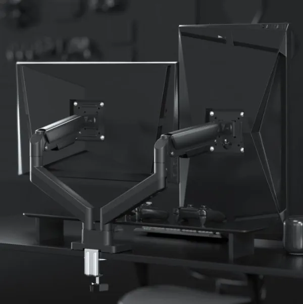 MA-DA2-06 Gembird Podesivi dupli stoni drzac za monitor, tilt, 17-32 max.10kg Black Slika 4