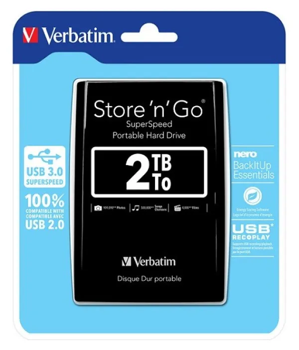 Verbatim EHV53177 BLACK 2TB, 2.5inc, Eksterni hard disk USB 3.0 Slika 6