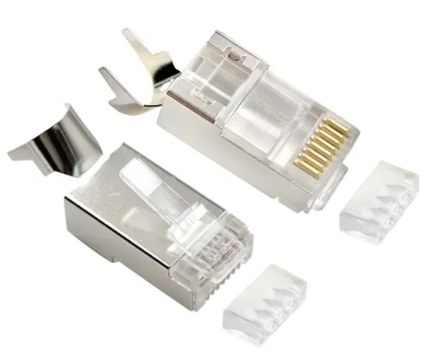 LC-PTF7-01/50 Gembird Zasticeni modularni CAT7 prolazni utikac 15u pozlacen, FTP, SFTP, 50 kom. Slika 7