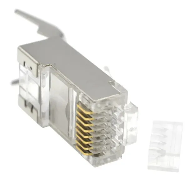 LC-PTF7-01/50 Gembird Zasticeni modularni CAT7 prolazni utikac 15u pozlacen, FTP, SFTP, 50 kom. Slika 5