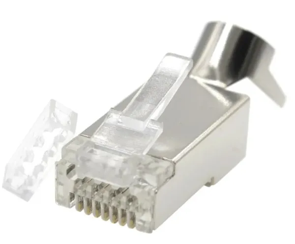 LC-PTF7-01/100 Gembird Zasticeni modularni CAT7 prolazni utikac 15u pozlacen, FTP, SFTP, 100 kom. Slika 2