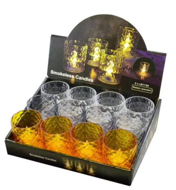 Mini LED svecnjak Sivi 60x70mm (cena je za 1kom) Slika 4