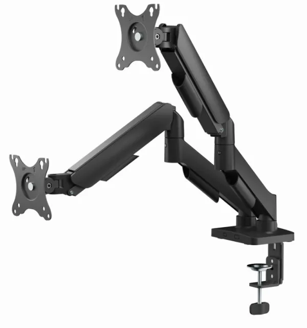 MA-DA2U-01 Gembird Podesivi stoni nosac za 2 monitora sa USB portovima, 17-32, 9kg Slika 2