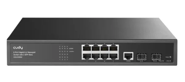 Cudy GS2008S2 8-Port 8-GbE 2-SFP L2 Managed Gigabit Switch Slika 3