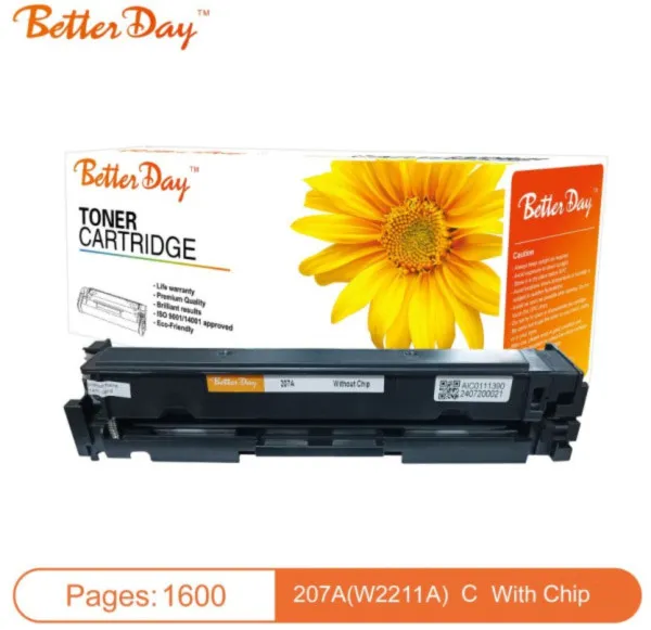 Toner BetterDay 207A(W2211A cip) M255/M283 crg067 zam. kaseta za HP  Cyan 1.6k (sa cipom) Slika 3
