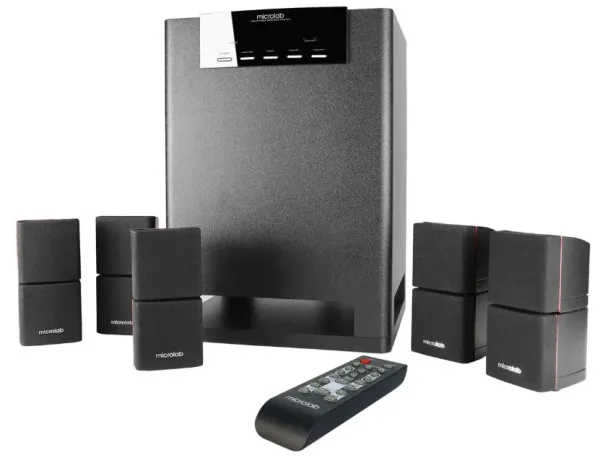 Microlab X15BT Aktivni drveni zvucnici 5.1 sistem 170W RMS (90W+2*16W) 3,5mm, Bluetooth, optical,mic Slika 9