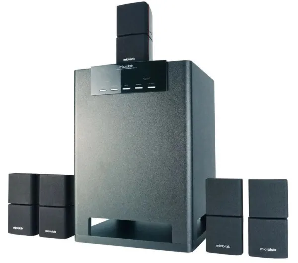 Microlab X15BT Aktivni drveni zvucnici 5.1 sistem 170W RMS (90W+2*16W) 3,5mm, Bluetooth, optical,mic Slika 2