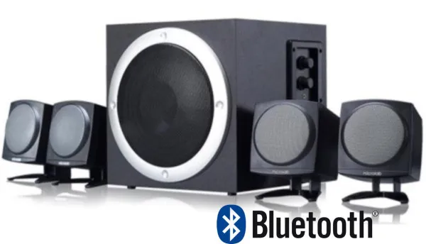 Microlab TMN-3/4.1BT Aktivni drveni zvucnici 4.1 sistem 32W RMS (12W+7W*2+3W*2) 3,5mm Bluetooth Slika 2