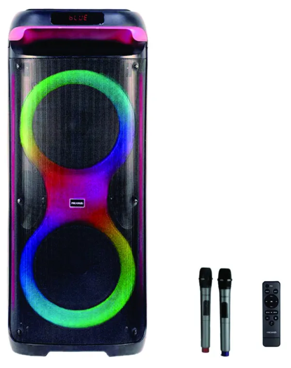 Microlab PT1200W karaoke zvucnik 400W, Bluetooth, LED, 11,1V/7200mAh, TWS, Aux, USB, microSD, + Mic* Slika 4