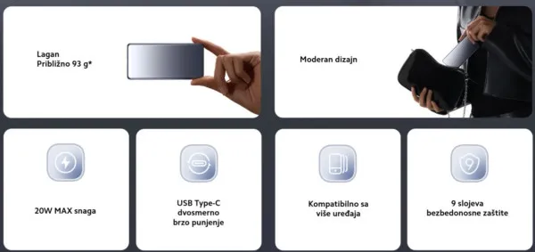 XIAOMI Ultra Slim Power Bank 5000mAh GL (BHR9535GL) Slika 5