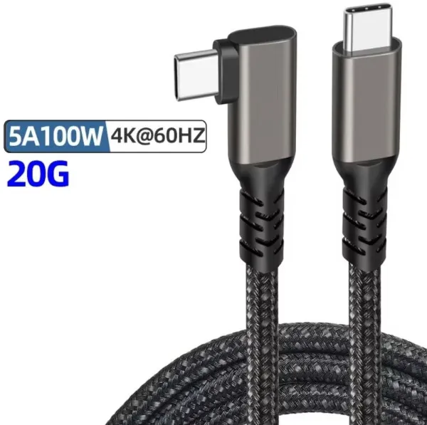 Kettz KT-USBC070 USB-C 3.2 Kabl ugaoni 4k 60Hz 100W 1m Slika 3