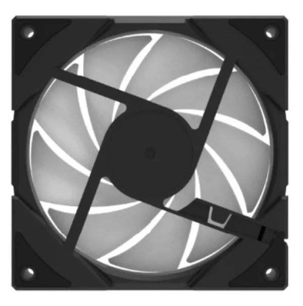 DeepCool CG580 FAN BK (BULK) Ventilator za kuciste 120x120x25mm ARGB, 1,300 RPM, Black Slika 2