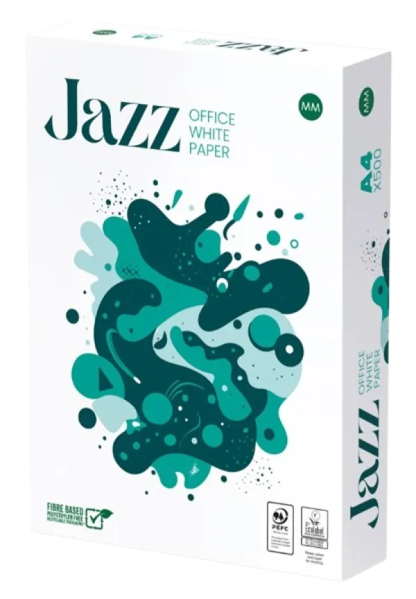 Papir Fotokopir JAZZ A4/75g m2/ 500 Lista za laser, inkjet i fotokopir masine Ris papira Slika 2