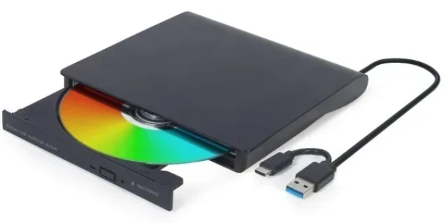 DVD-USB-031 Gembird eksterni USB 3.1 CD/DVD drive Citac-rezac, USB + USB-C, black Slika 1