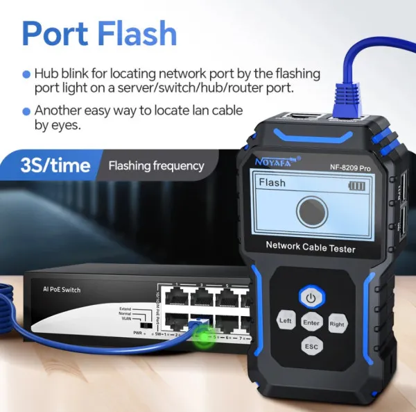 NOYAFA NF-8209 PRO Multifunkcionalni tester mreznih kablova Slika 7