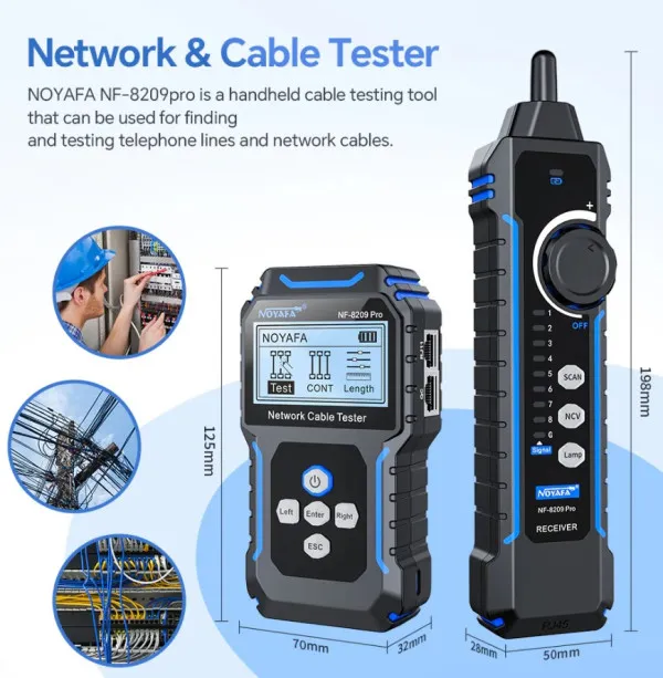 NOYAFA NF-8209 PRO Multifunkcionalni tester mreznih kablova Slika 1