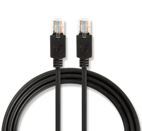 CCBW85100AT150 Nedis Mrezni kabl, CAT5e UTP Patch cord 15m black (alt. PP12-15M) Slika 3