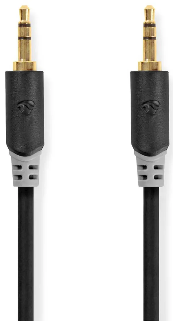 NEDIS CABW22000AT100, Stereo audio kabl, 3,5 mm muški, Pozlaceni, 10,0 m, Antracit Slika 2