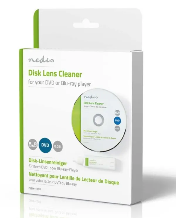 NEDIS CLDK110TP Disk za ciscenje BluRay Player i DVD plejera 20ml Slika 2