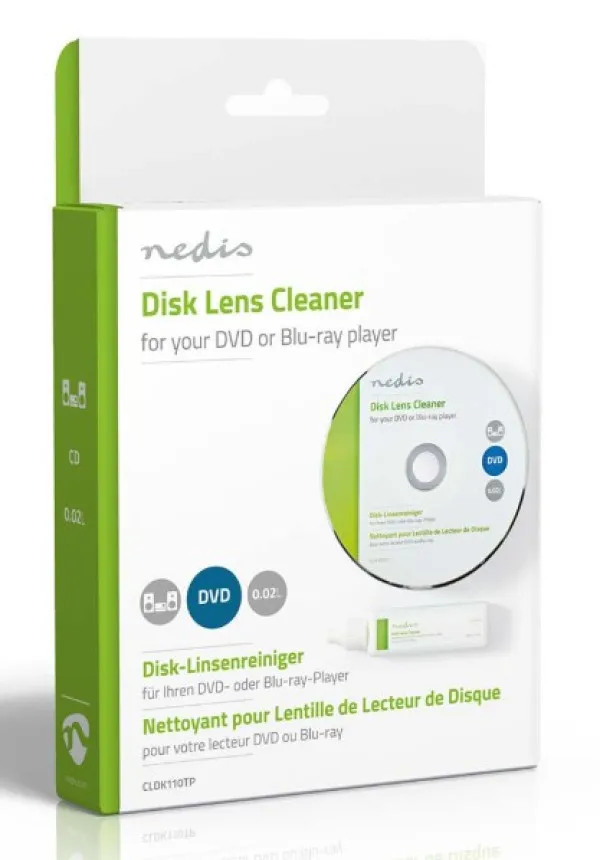 NEDIS CLDK110TP Disk za ciscenje BluRay Player i DVD plejera 20ml Slika 1