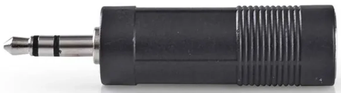 NEDIS CAGB22935BK, Stereo audio adapter, 3,5 mm muški, 6,35 mm ženski, Niklovani, ABS, Crni Slika 3
