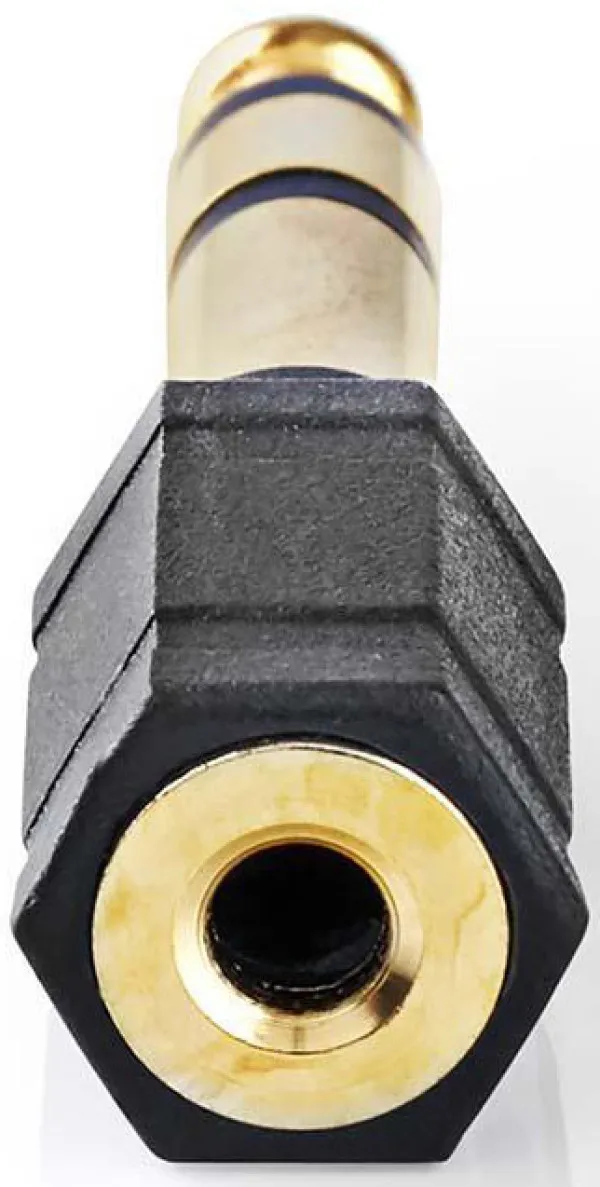 NEDIS CAGP23930BKG, Stereo audio adapter, 6,35 mm muški, 3,5 mm ženski, pozlaceni, ravni, ABS, crni 1kom Slika 2