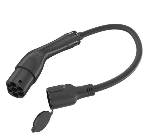 EV-T2MACF-3.7KW-0.5M Gembird Adapter kabl Tip 2 (muški) na Šuko (ženski), 3,7 kW, 0,5 m Slika 3