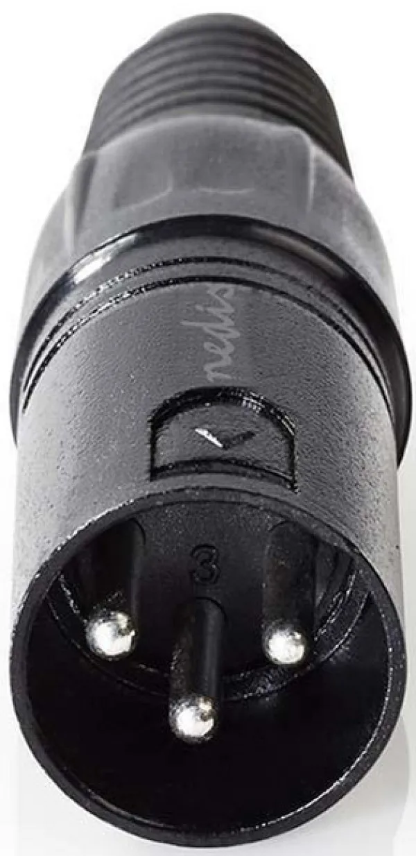 NEDIS COTP15900BK, XLR konektor, Ravni, Muški, Niklovani, Lemljenje, Preènik kab. ulaza: 5,0 mm, 1 kom Slika 3