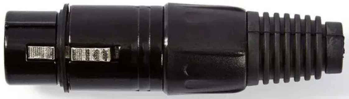 NEDIS COTP15902BK, XLR konektor, Ravni, Ženski,Niklovani, Lemljenje,Preènik kab. ulaza: 5,0 mm, Crni,1kom Slika 2