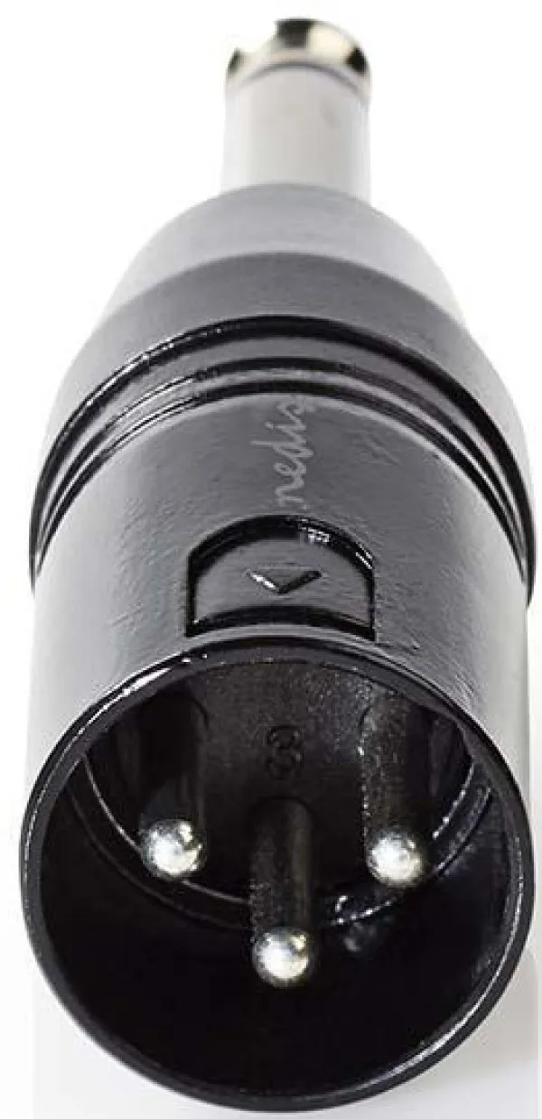 NEDIS COTP15942BK, XLR adapter, XLR 3-pinski muški, 6,35 mm muški, Niklovani, Pravi, Metalni, Crni, 1 kom Slika 2