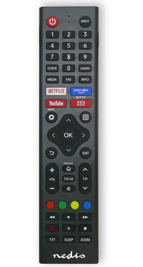 NEDIS TVRC45HIBK Univerzalni daljinski upravljac za Hisense Amazon Prime/Disney+/Netflix/ Rakuten Slika 2