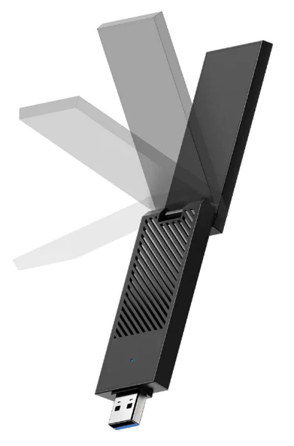 Cudy WU5400, AX5400 High-Gain USB 3.0 Wi-Fi 6E Adapter 2.4/5/6 GHz, 574 Mbps/2402 Mbps Slika 2