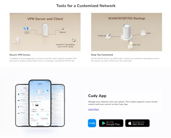 Cudy P2, 5G SA/NSA AX3000 Wi-Fi 6 Router, 2.6 Gbps DL, 2402 Mbps+ 574 Mbps Slika 7