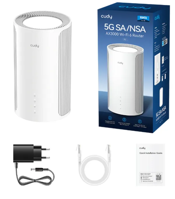 Cudy P2, 5G SA/NSA AX3000 Wi-Fi 6 Router, 2.6 Gbps DL, 2402 Mbps+ 574 Mbps Slika 3