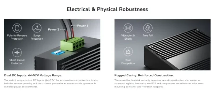 Cudy IG1005P 5-Port Gigabit Industrial PoE+ Switch 10/100/1000Mbps Slika 6